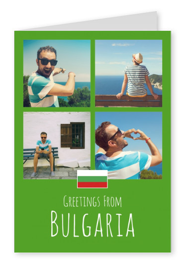tarjeta de felicitación Saludos desde Bulgaria