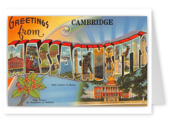 Cambridge Massachusetts Large Letter Greetings