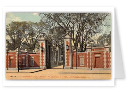 Cambridge, Massachusetts, memorial Gate, Harvard College