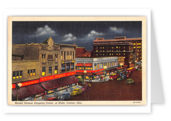 Canton, ohio, Market Avenue at night