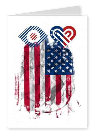 ilustração Olho-amor bandeira dos EUA