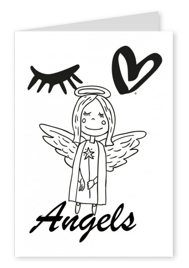 illustration de noël ange sur fond blanc