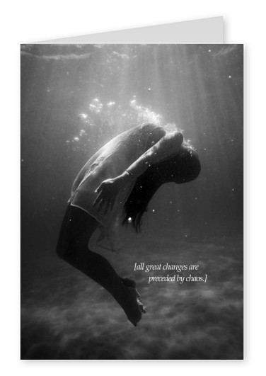 Kubistika black n white  photo of woman underwater