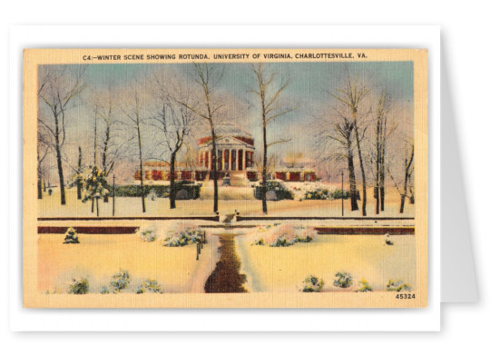 Charlottesville, Virginia, Univeristy of Virginia in winter