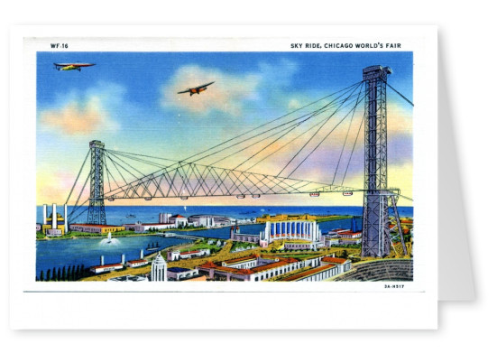 Curt Teich Postal Colección de Archivos de Sky Ride, la Feria Mundial de Chicago