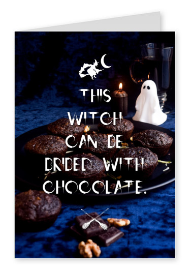 postcard Chocolate witch