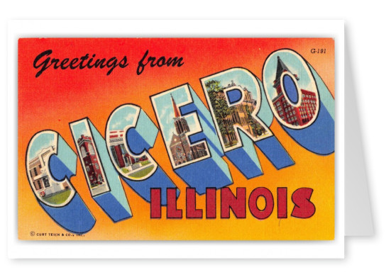 Cicero Illinois Large Letter Greetings
