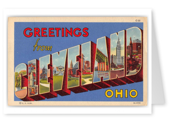 Cleveland Ohio Greetings Large Letter