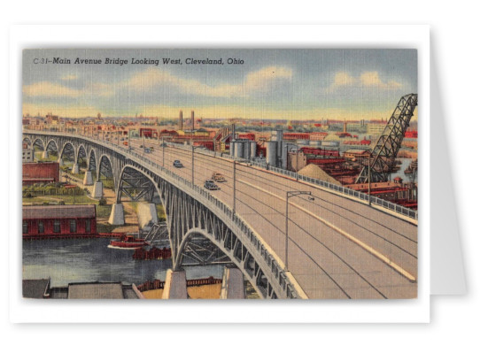 Cleveland Ohio Main Avenue Bridge Looking West