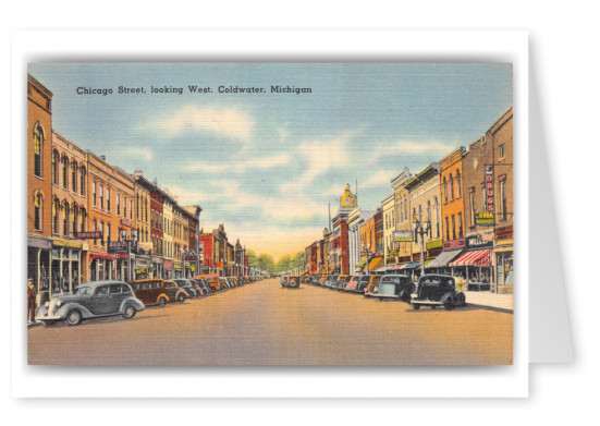 Coldwater, Michigan, Chicago Street looking West