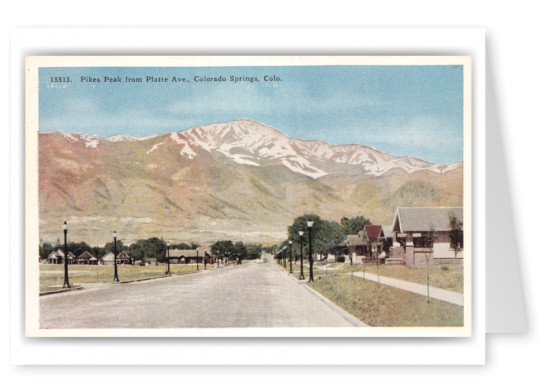 Colorado Springs, Colorado, Pikes Peak from Platte Avenue