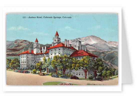 Colorado Springs, Colorado, side view of Antlers Hotel
