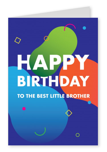 Cartão de aniversário colorido 