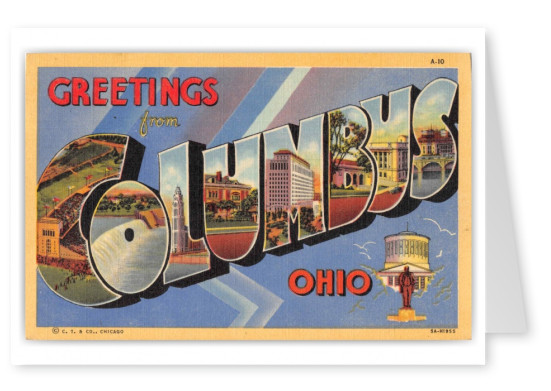 Columbus Ohio Greetings Large Letter