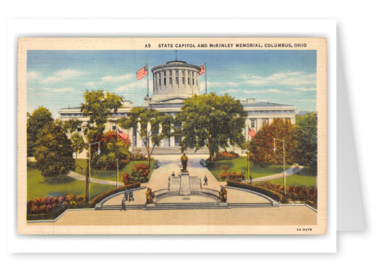 Columbus, Ohio, State Capitol and McKinley Memorial