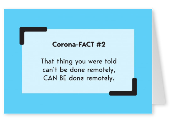 postcard saying Corona-fact #2