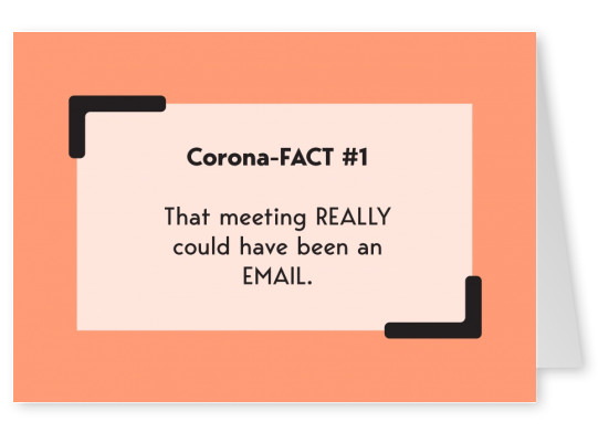 ansichtkaart zeggen Corona-feit #1