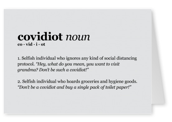 Covidiot definition
