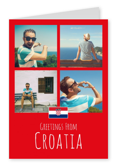 tarjeta de felicitación Saludos desde Croacia