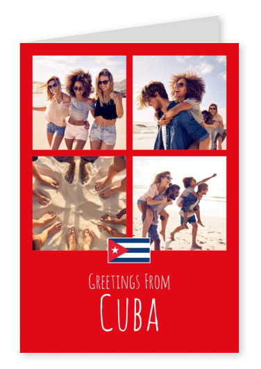 cartão de saudação Saudações a partir de Cuba