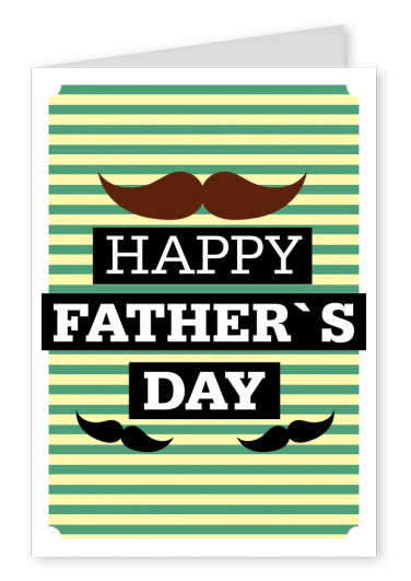 Happy Father's day retro graphic with moustache