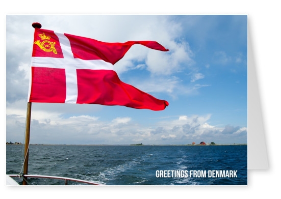Saluti dalla Danimarca bandiera Danneborg