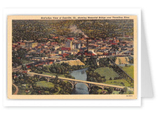 Danville, Illinois, birds-eye view