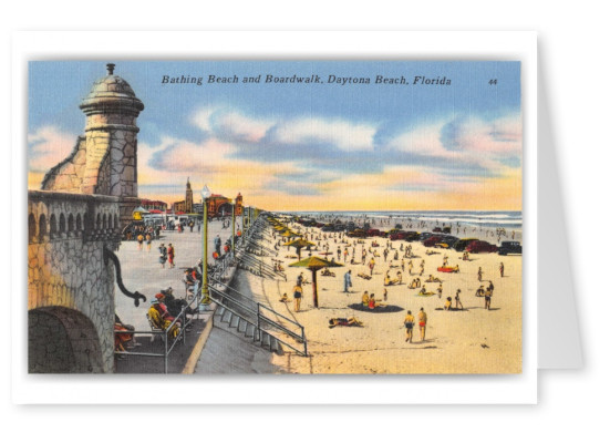 Daytona Beach, Florida, Bathing Beach and Boardwalk