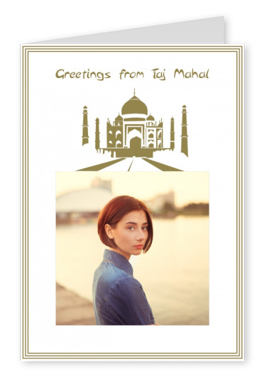 afbeelding van de Taj Mahal goud op wit