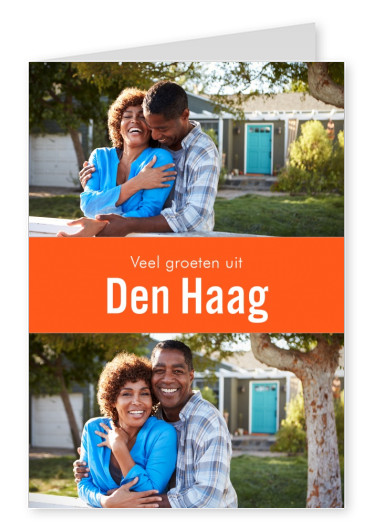 Den Haag salutations dans la langue néerlandaise orange blanc