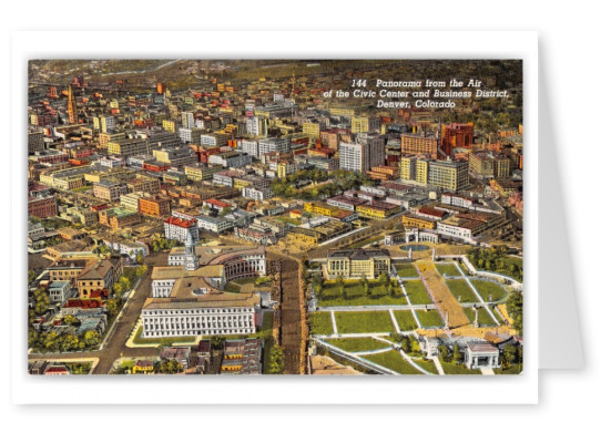 Denver, Colorado, panorama from the air