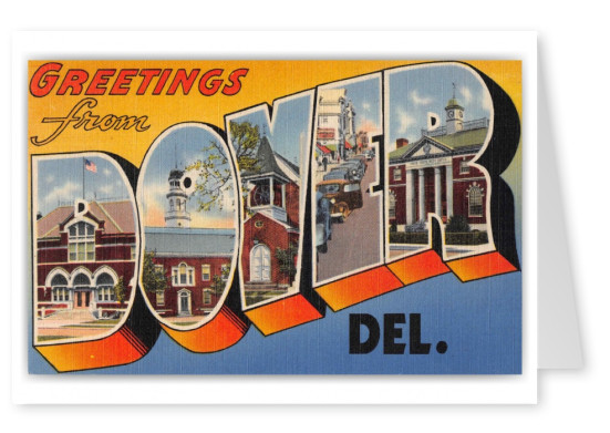 Dover Delaware Large Letter Greetings