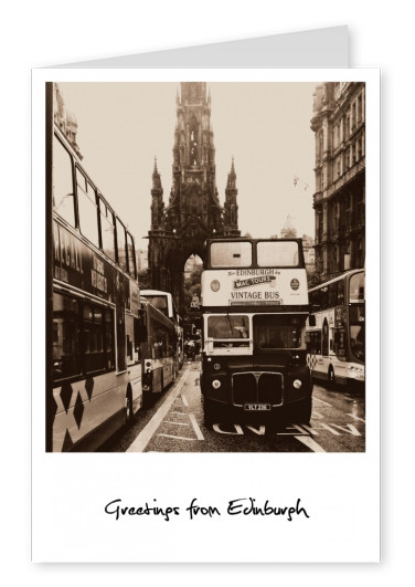Foto Edinburgh buss på väg