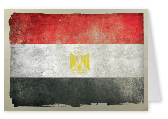 Egypt flag postcard