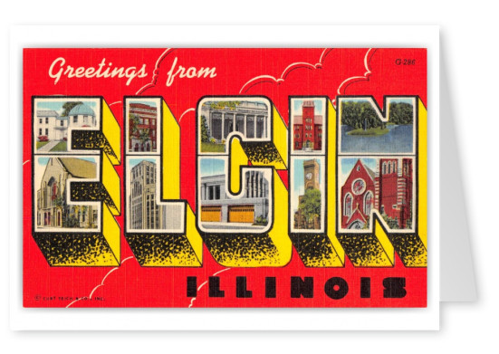 Elgin Illinois Large Letter Greetings