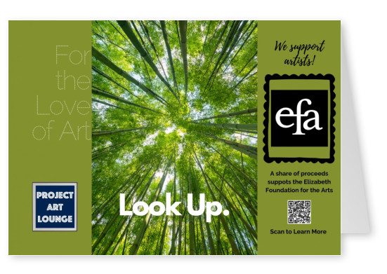ansichtkaart van het Project Art Lounge: Voor de Liefde van de Kunst die We Ondersteunen de Kunstenaars Elizabeth Stichting voor de Kunsten