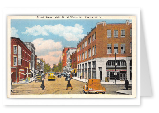 Elmira, New York, Street scene on Main Street