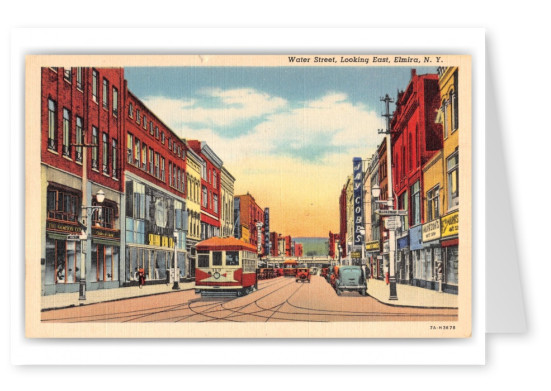 Elmira, New York, Water Street looking east