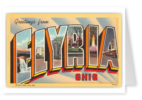 Elyria Ohio Greetings Large Letter
