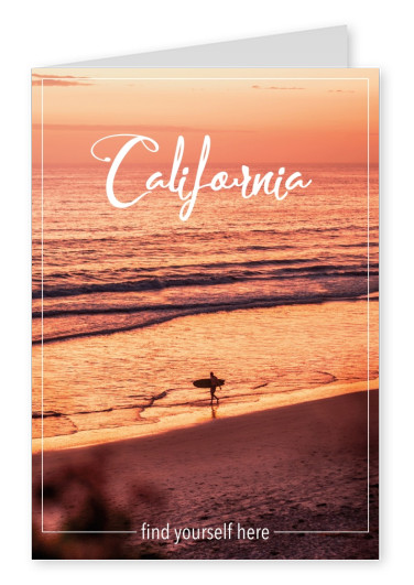 cartão postal Visitar a Califórnia Califórnia, encontrar-se aqui