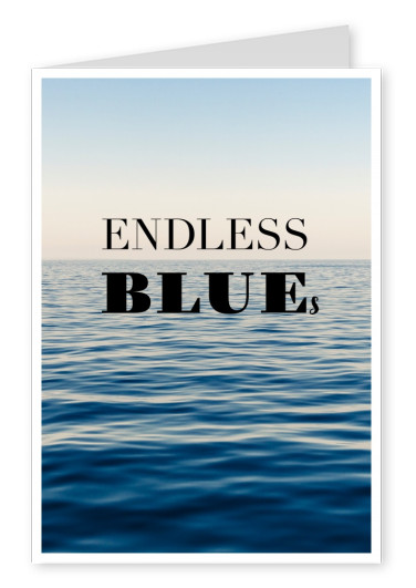 postcard travel Endless blue