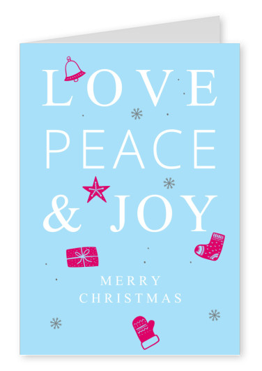Amor paz e alegria Feliz Natal