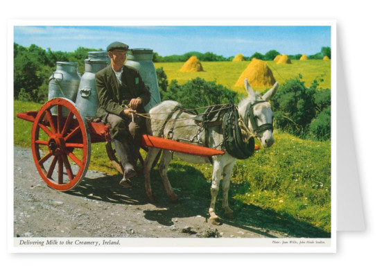 O John Hinde Arquivo de fotos de entrega de leite para o creamery