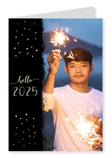 tarjeta de felicitación Hello 2025