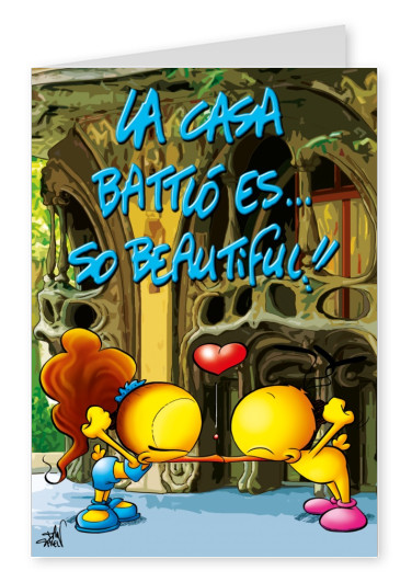 Le Piaf dibujos animados La Casa Batlló es tan hermoso