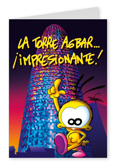 Le Piaf de dibujos animados de La torre agbar impressionante!