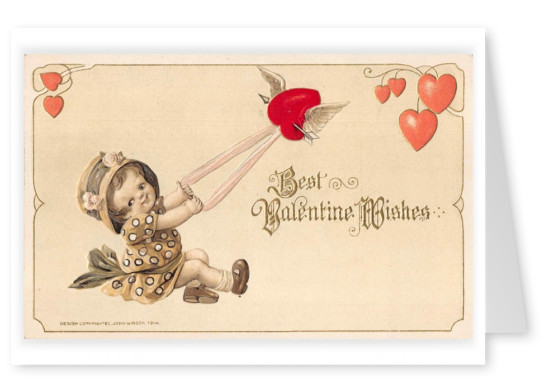 María L. Martin Ltd. vintage tarjeta de felicitación Mejores deseos de san Valentín