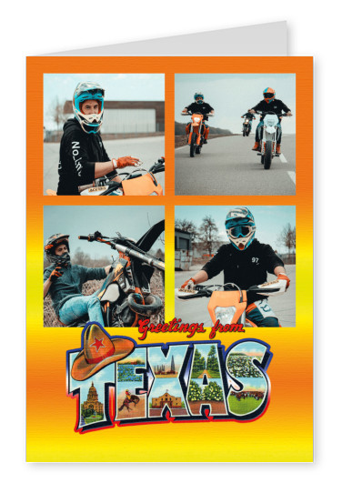 vintage tarjeta de felicitación de Texas