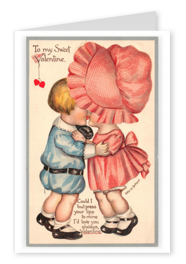 Maria L. Martin Ltda. vintage cartão de felicitações Para o meu doce dos Namorados