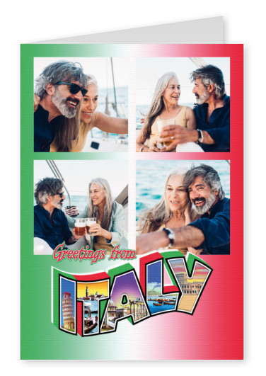L'Italie Style Rétro Carte Postale
